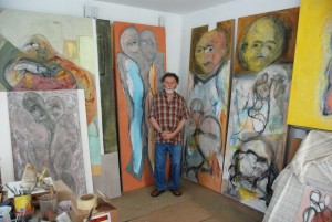 Baz in his studio